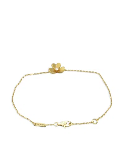 Pre-owned Van Cleef & Arpels 2010s 18k Yellow Gold Mini Frivole Diamond Bracelet