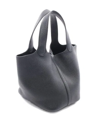 Pre-owned Hermes 2021 Picotin Lock Pm Handbag In Black