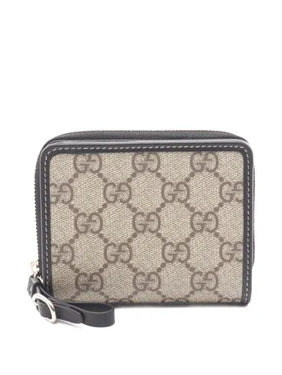 Pre-owned Gucci 2020s Gg-pattern Wallet In Neutral