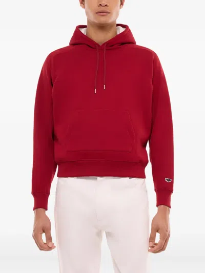 Fursac Kangaroo-pocket Hoodie In Red