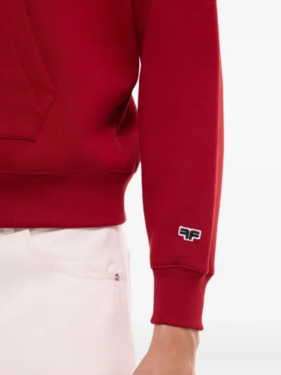 Fursac Kangaroo-pocket Hoodie In Red