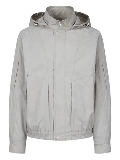 Studio Tomboy Hooded Drawstring Jacket In Gray