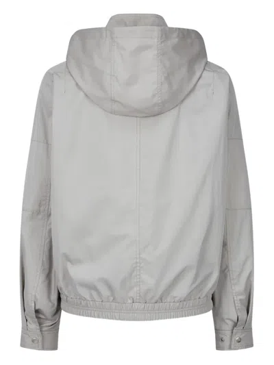 Studio Tomboy Hooded Drawstring Jacket In Gray