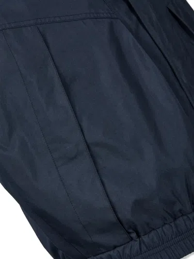 Studio Tomboy Elasticated-hem Hooded Jacket In Blue