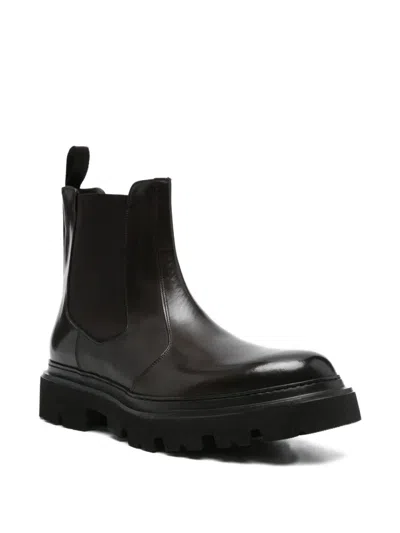 Corneliani Elasticated-panelled Chelsea Boots In Black