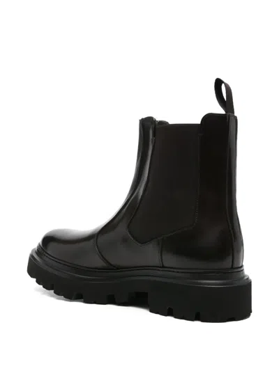 Corneliani Elasticated-panelled Chelsea Boots In Black