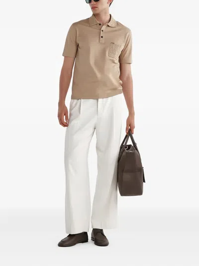 Ferragamo Leather Lace-up Shoes In Brown