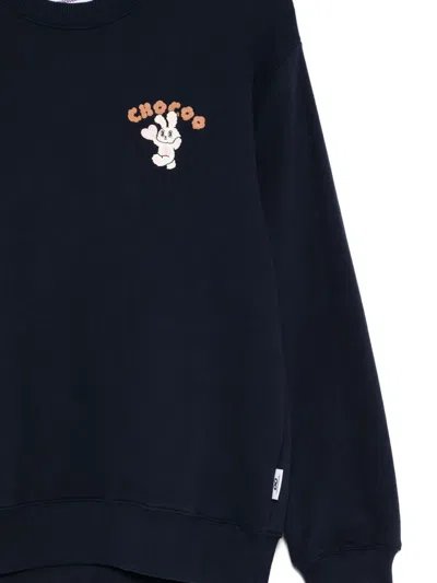 Chocoolate Logo-embroidered Sweatshirt In Blue