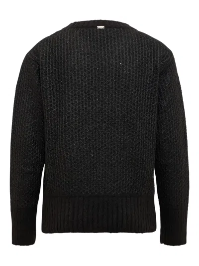 Herno Metallic Effect Sequin Jersey In Black