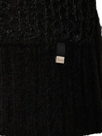 Herno Metallic Effect Sequin Jersey In Black