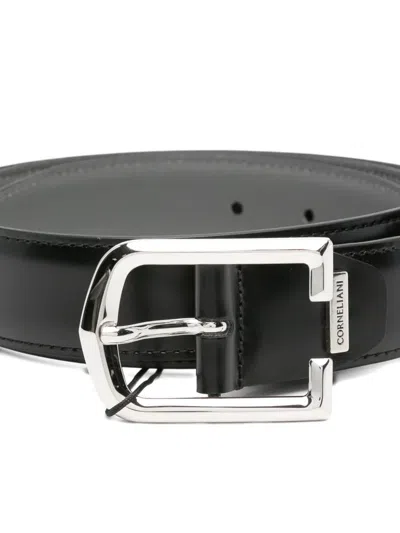 Corneliani Leather Belt In Black