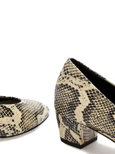 Aeyde Helia 35 Python-effect Leather Pumps In Multi