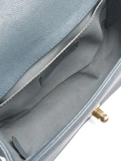 Pre-owned Chanel 2018 Boy  Shoulder Bag In Blue