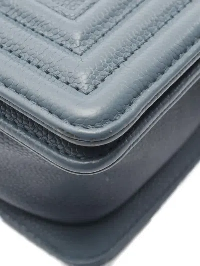 Pre-owned Chanel 2018 Boy  Shoulder Bag In Blue