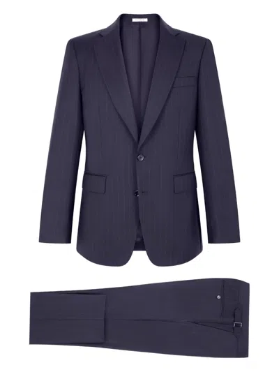 Fursac Pinstripe Suit In Purple