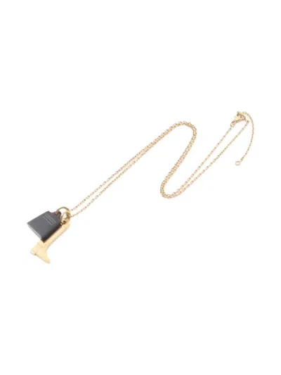 Pre-owned Hermes 2010s Amulet Boot Necklace In Gold