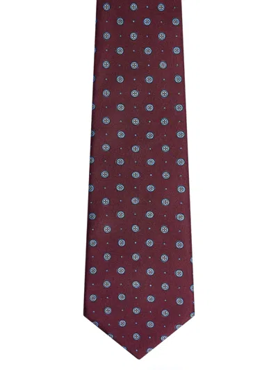 Fursac Circular-pattern Tie In Burgundy