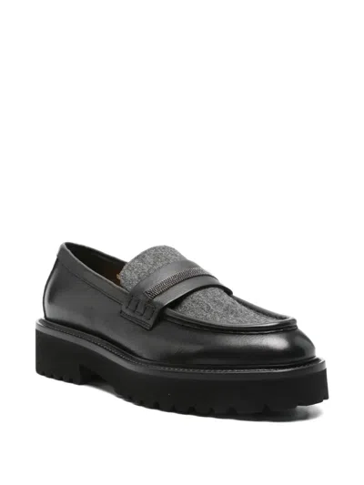 Doucal's Bermeo Penny-slot Loafers In Black