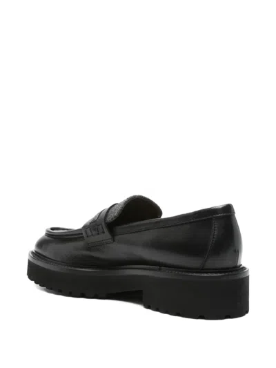 Doucal's Bermeo Penny-slot Loafers In Black