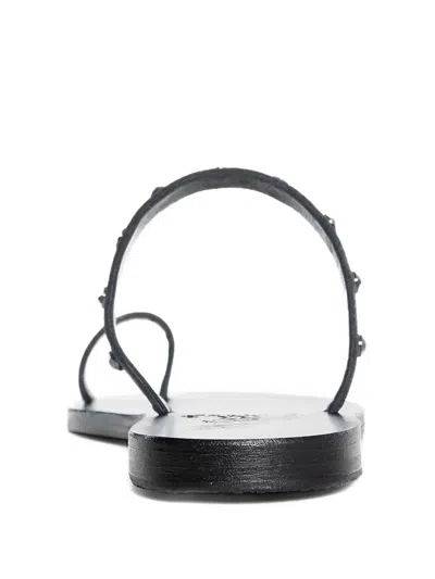 Ancient Greek Sandals Sandali Audrey In Collaborazione Con Swarovski In Black