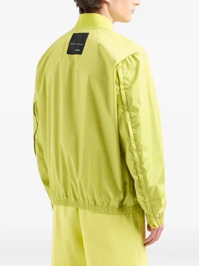 Armani Exchange Zip-front Bomber Jacket In Yellow