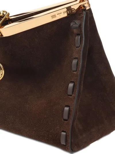 编织手柄绒面皮单肩包