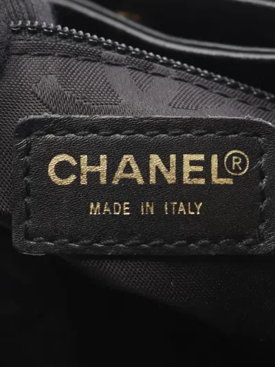 Pre-owned Chanel 2002-2003 Stitch Detail Handbag In Black