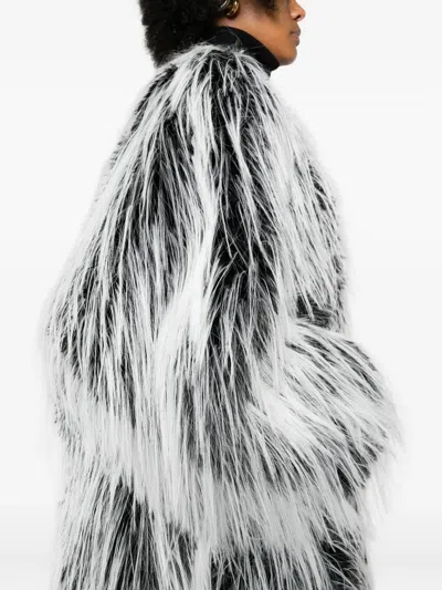 Sportmax "now1234" Ecofur Jacket In Black