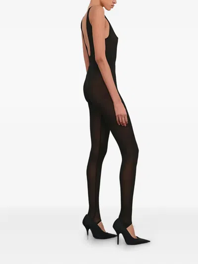 Wardrobe.nyc Sheer Stirrup Legging In Black