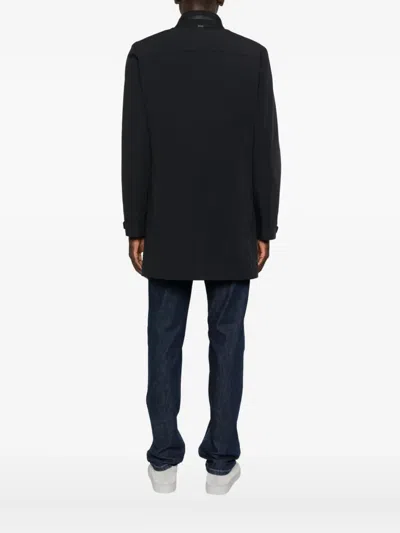 Corneliani Zip-fastening High-neck Coat In Black