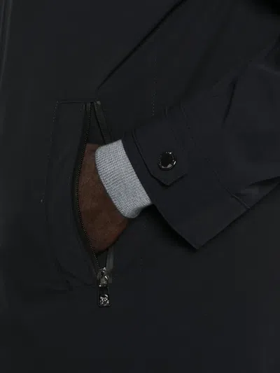 Corneliani Zip-fastening High-neck Coat In Black