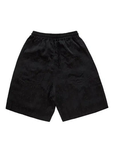 Song For The Mute Elasticated Floral-pattern Shorts In Black
