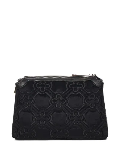 V73 Cate Quilted-effect Shoulder Bag In Black
