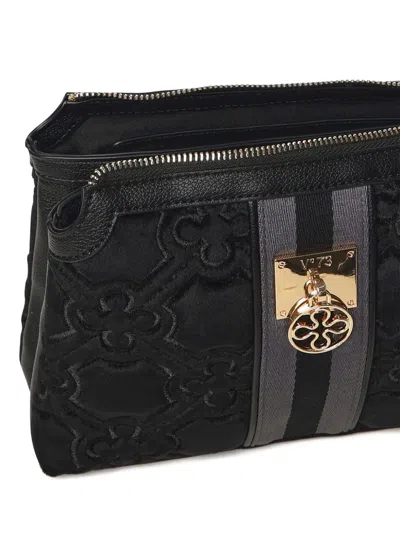 V73 Cate Quilted-effect Shoulder Bag In Black