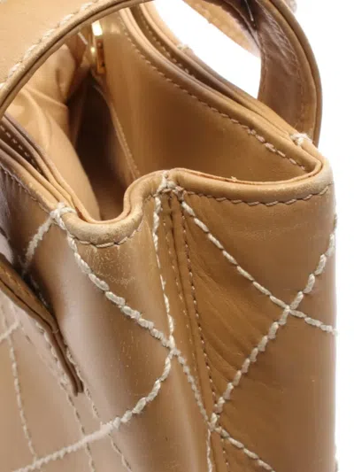 Pre-owned Chanel 2002-2003 Stitch Handbag In Brown