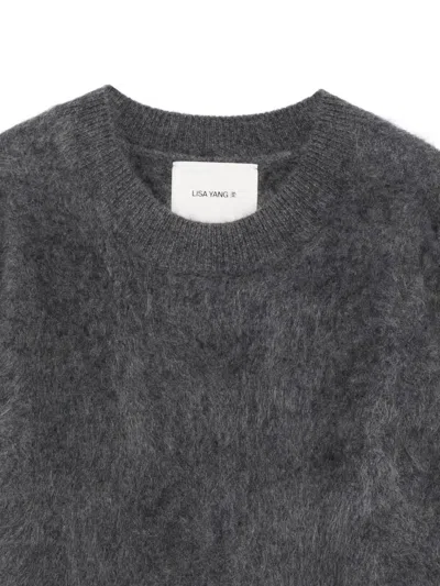 Lisa Yang Puff-sleeve Mohair Sweater In Gray
