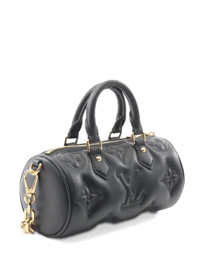 Pre-owned Louis Vuitton 2021s Embossed Monogram Bubble Handbag In Black