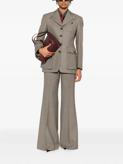 Seafarer Flap-pocket Button Jacket In Gray