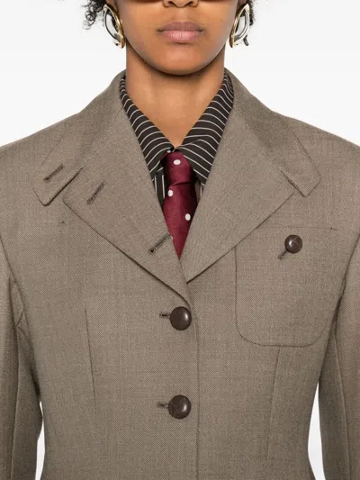 Seafarer Flap-pocket Button Jacket In Gray