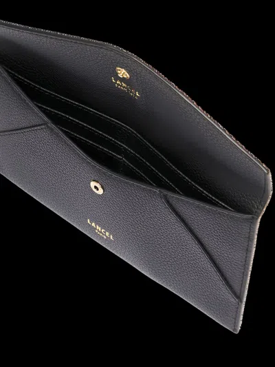 Lancel Envelope Clutch Bag In Black