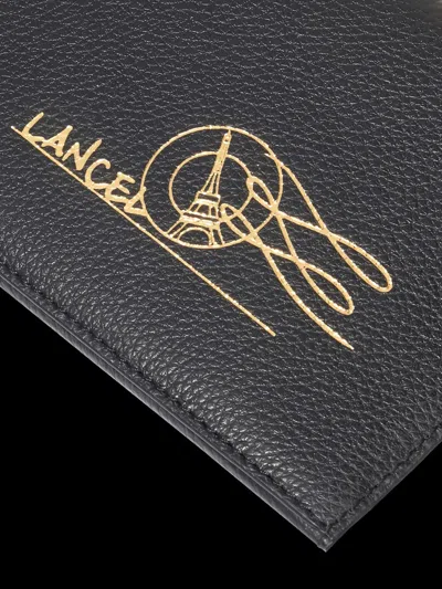Lancel Envelope Clutch Bag In Black