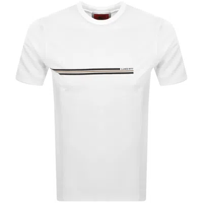Luke 1977 Block Stripe T Shirt White In White