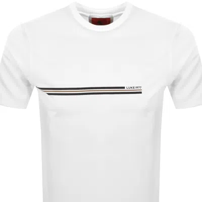 Luke 1977 Block Stripe T Shirt White In White