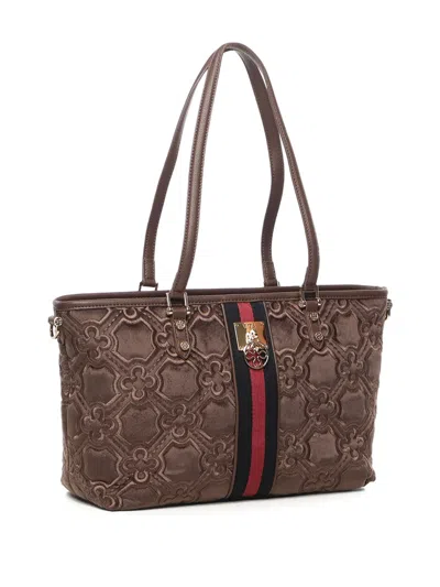 V73 Cate Quilted-effect Shoulder Bag In Brown
