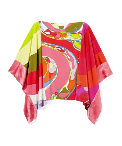 Pucci Orchidee-print Kaftan In Multi