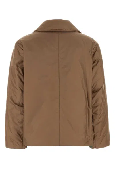 Max Mara The Cube Double-breasted Coat In Brown