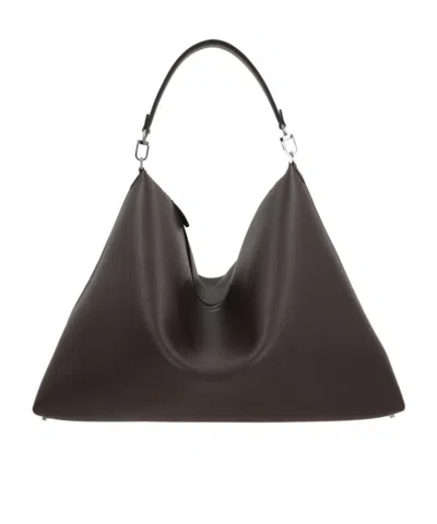 Totême Bevel Triangular Zip-top Tote Bag In Black