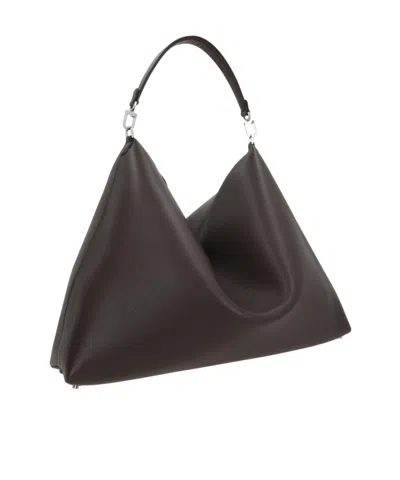 Totême Bevel Triangular Zip-top Tote Bag In Black