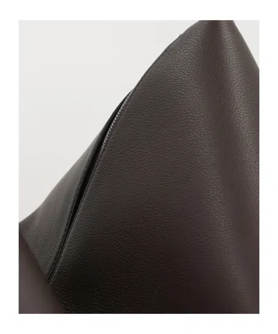 Totême Bevel Triangular Zip-top Tote Bag In Black