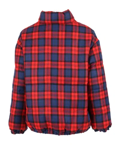 Fendi Plaid Cotton Jacket In Red